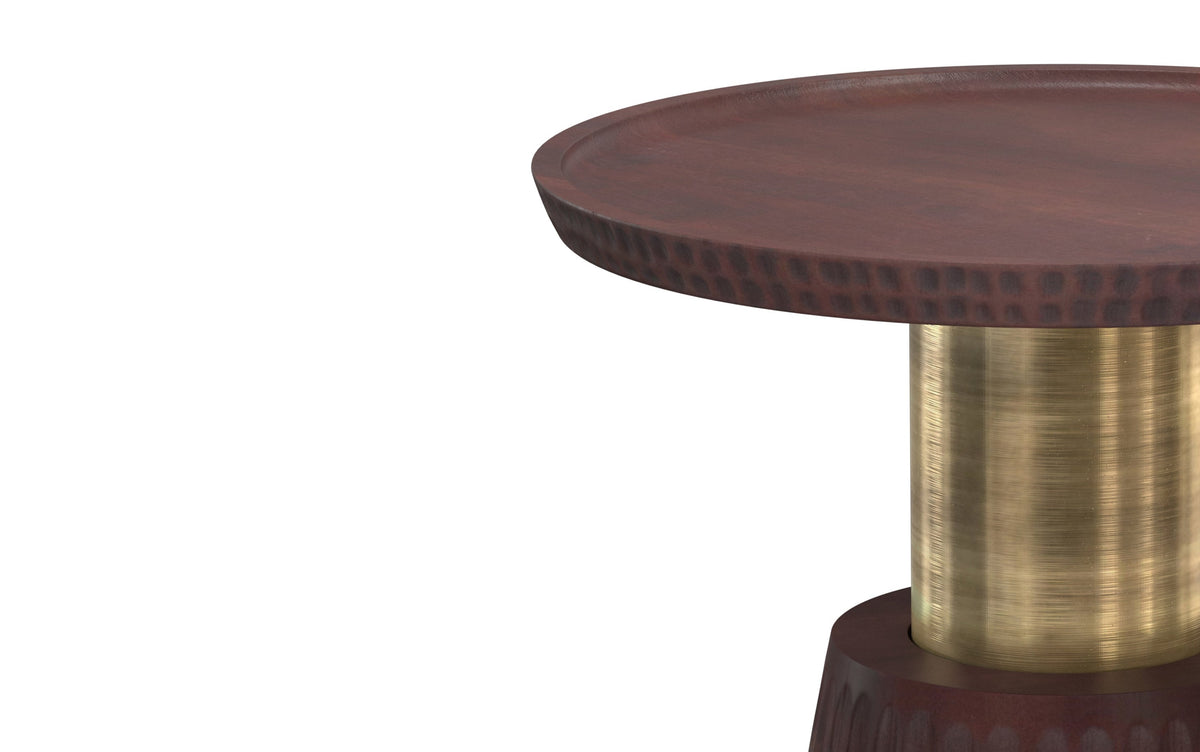 Walnut Brown/Gold | Breanna Side Table