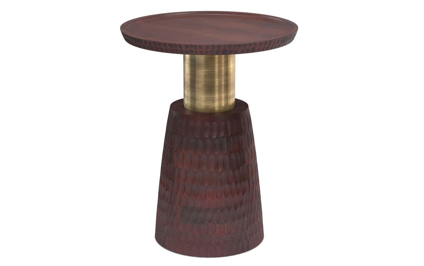 Walnut Brown/Gold | Breanna Side Table