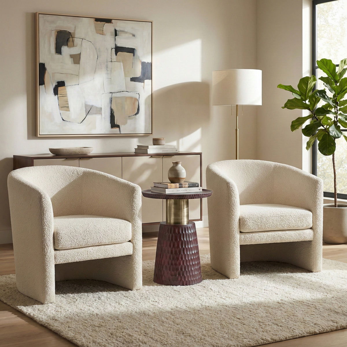 Walnut Brown/Gold | Breanna Side Table