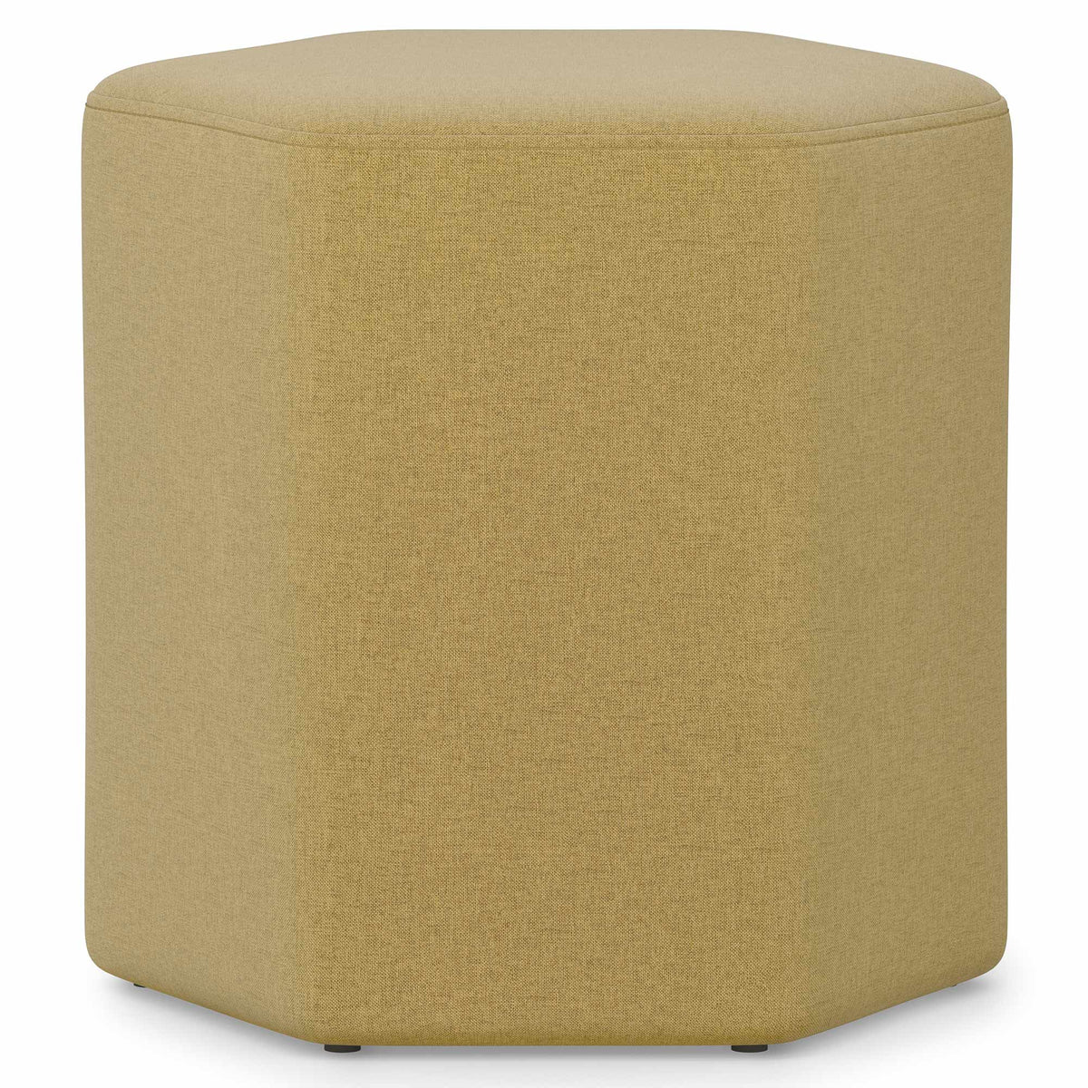 Dijon Yellow Linen Style Fabric | Brock Footstool