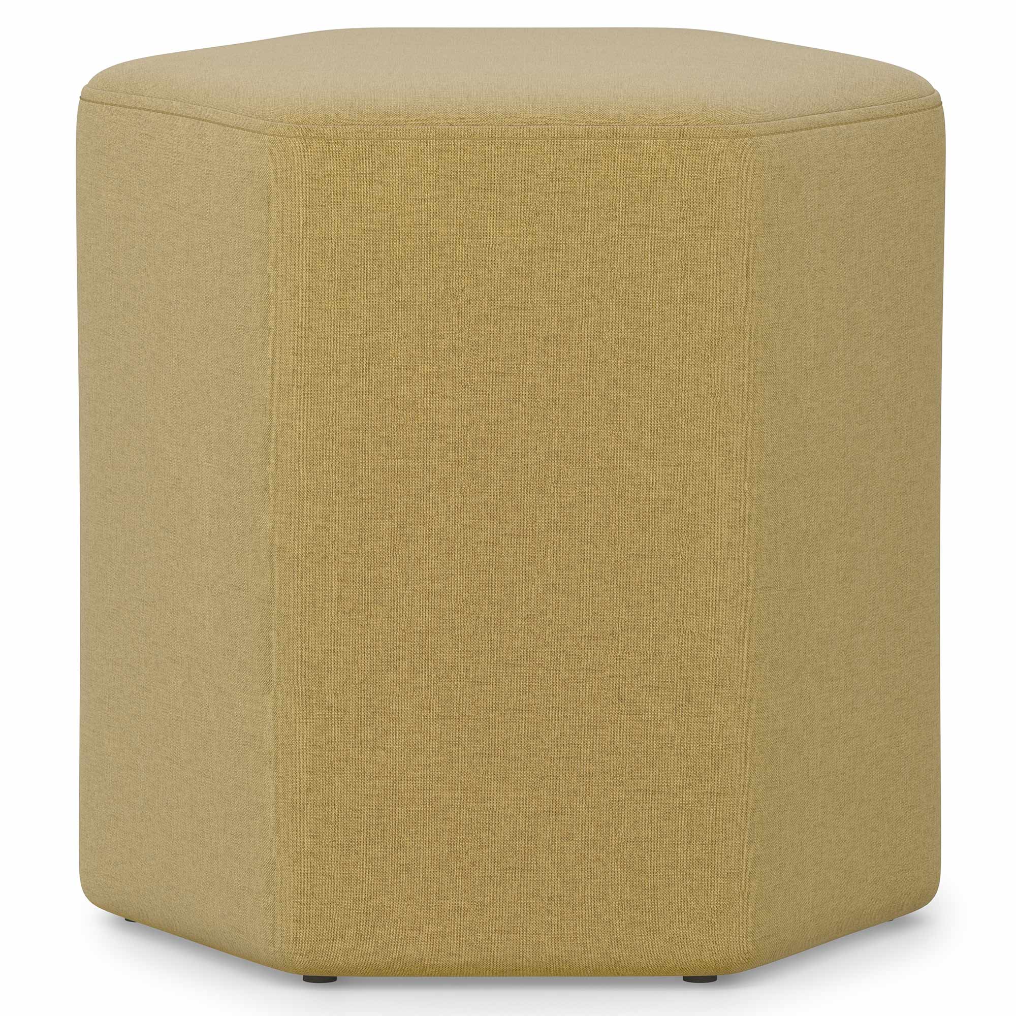 Dijon Yellow Linen Style Fabric | Brock Footstool