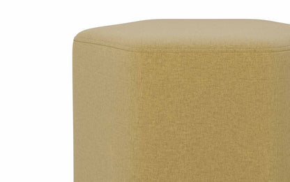 Dijon Yellow Linen Style Fabric | Brock Footstool