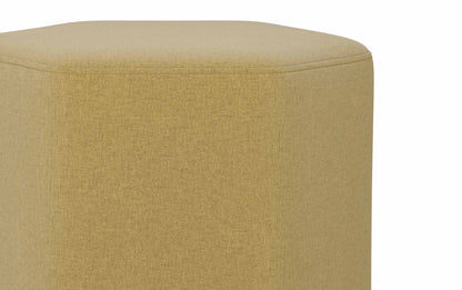 Dijon Yellow Linen Style Fabric | Brock Footstool