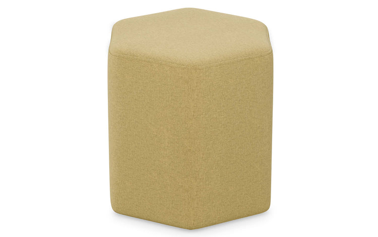 Dijon Yellow Linen Style Fabric | Brock Footstool