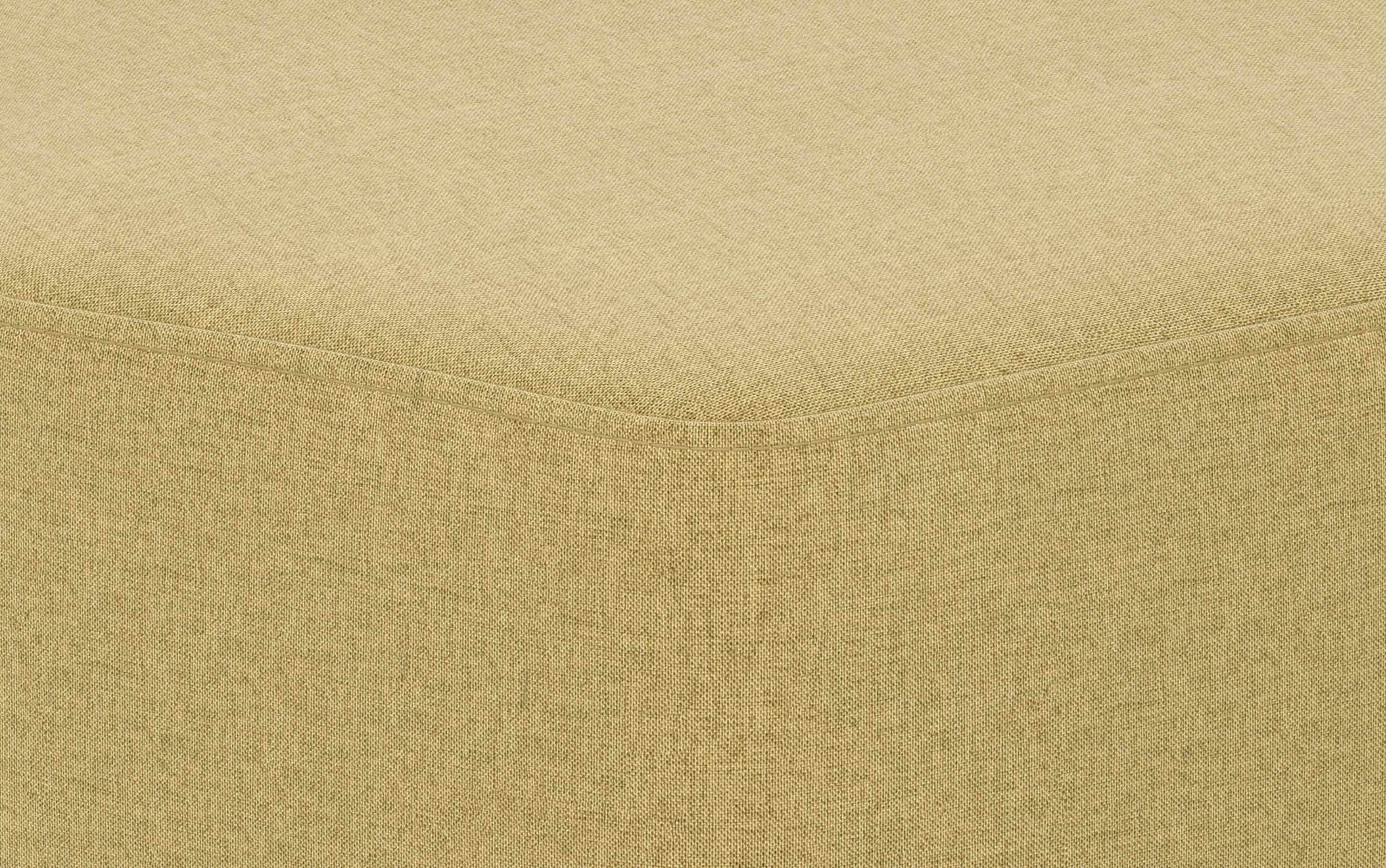 Dijon Yellow Linen Style Fabric | Brock Footstool