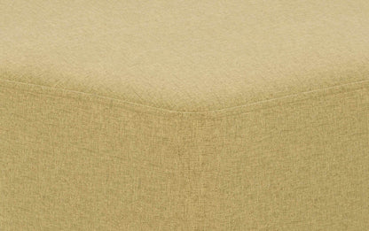 Dijon Yellow Linen Style Fabric | Brock Footstool