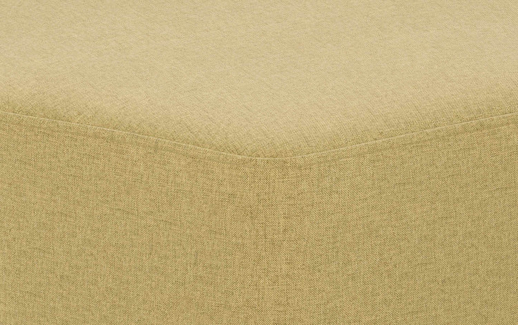 Dijon Yellow Linen Style Fabric | Brock Footstool