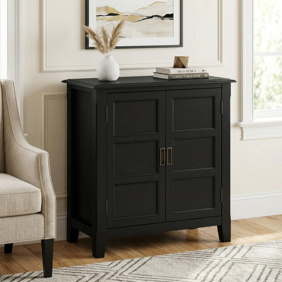 Black | Burlington Low Storage Cabinet