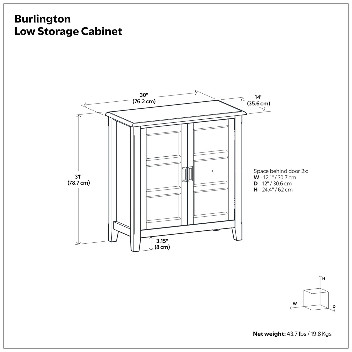 Farmhouse Grey| Burlington Low Storage Cabinet