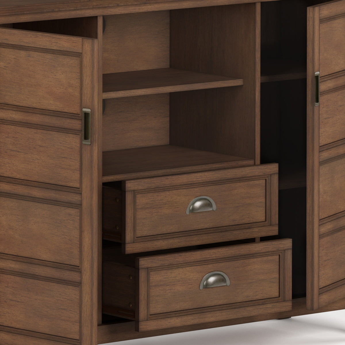 Rustic Natural Aged Brown | Burlington Tall TV Stand