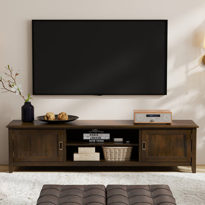 Mahogany Brown | Burlington 72 inch Low TV Media Stand