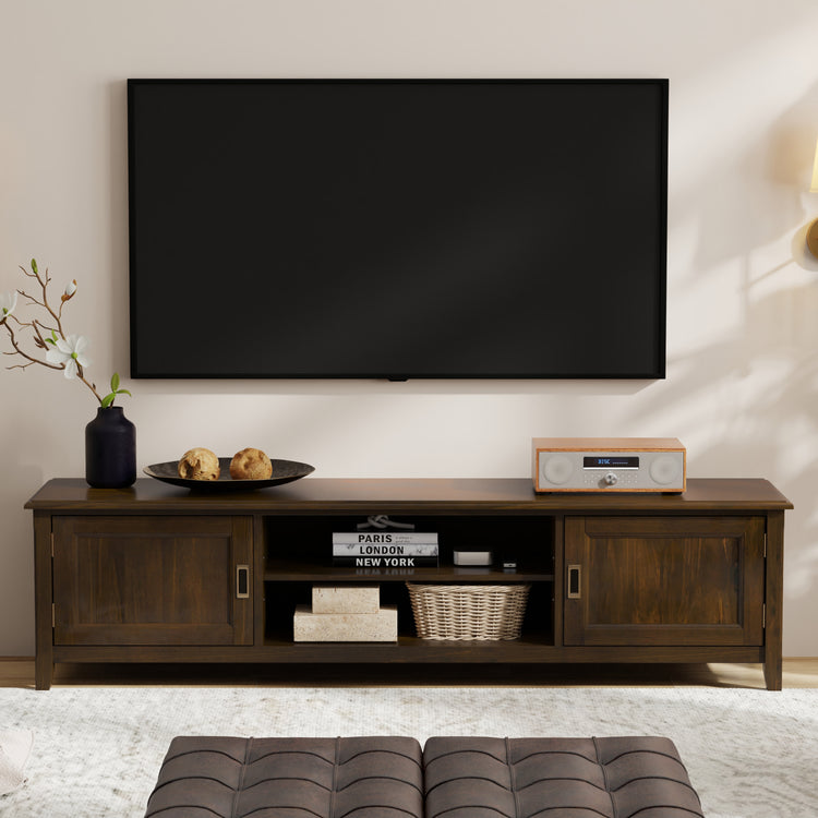 Mahogany Brown | Burlington 72 inch Low TV Media Stand