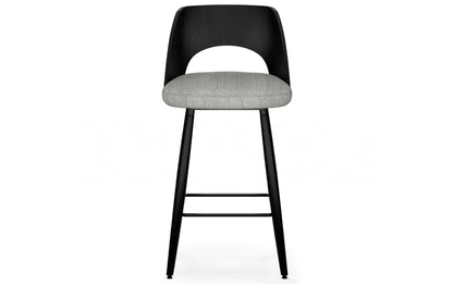 Grey Linen Style Fabric | Callie Counter Height stool (Set of 2)