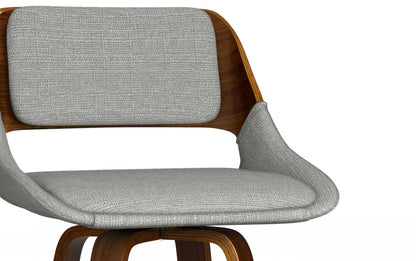 Grey Linen Style Fabric | Carly Swivel Bar Stool (Set of 2)