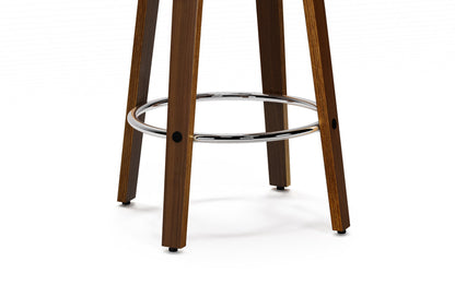 Grey Linen Style Fabric | Carly Swivel Bar Stool (Set of 2)