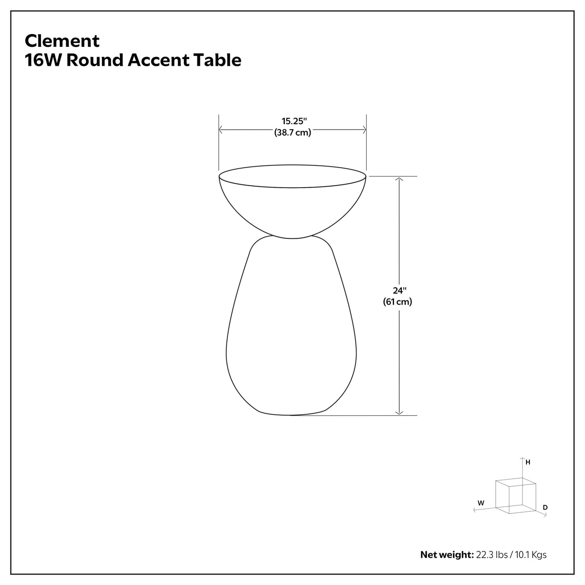 Clement Cast Aluminum Side Table