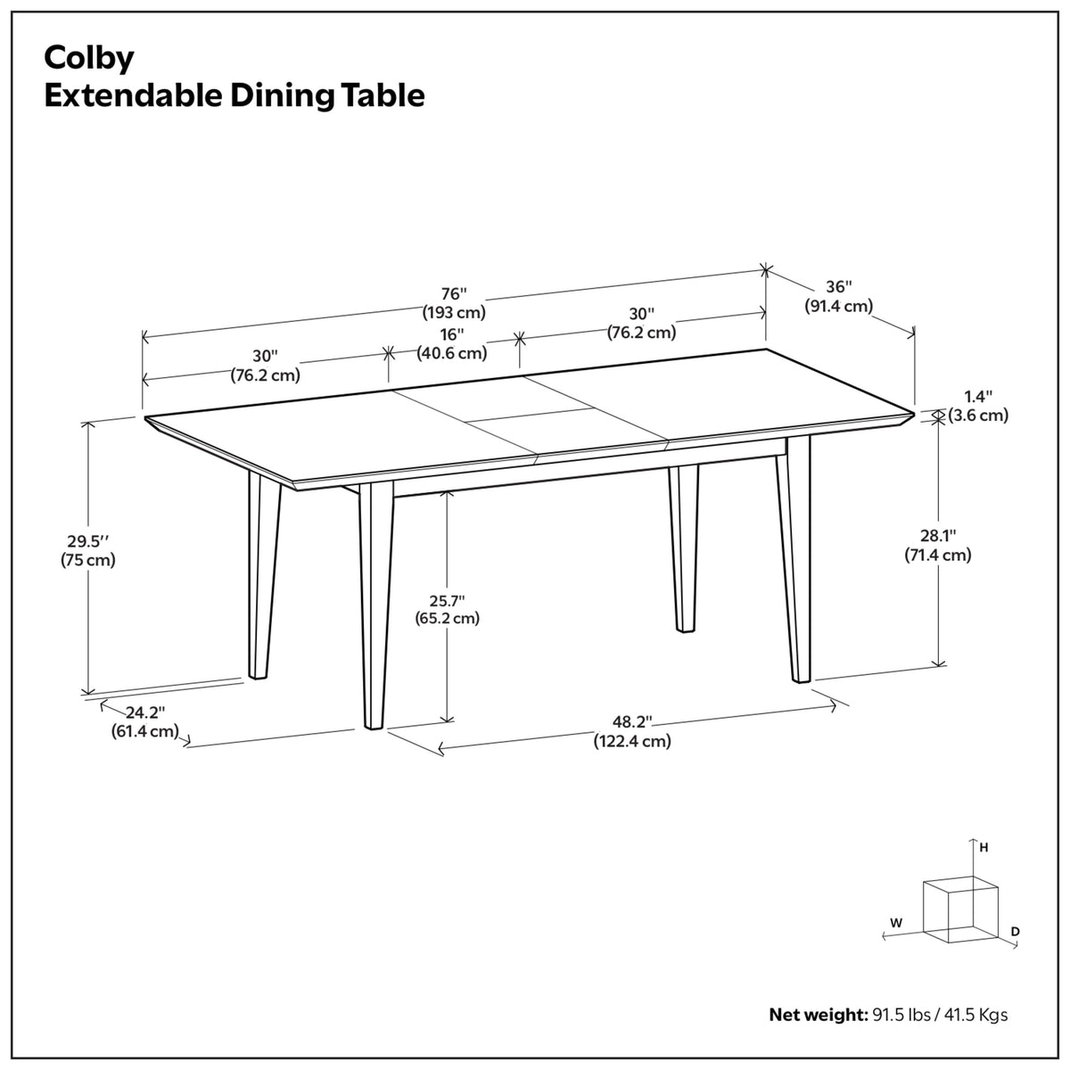 Oak Veneer Oak | Colby Extendable Dining Table in Oak