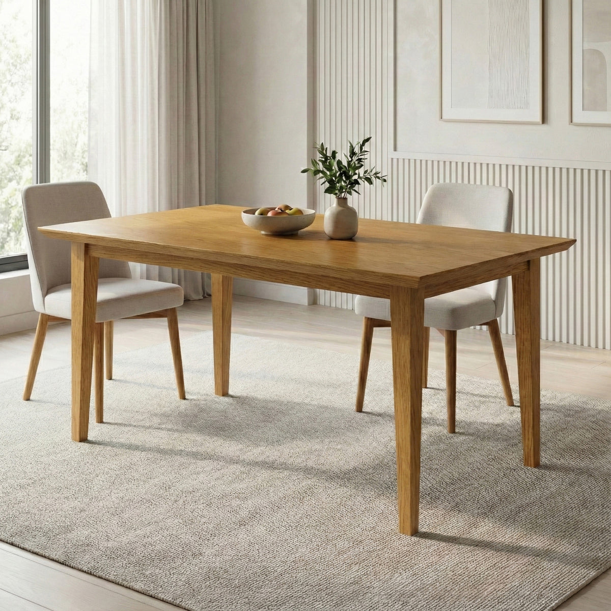 Oak Veneer Oak | Colby Rectangle Dining Table
