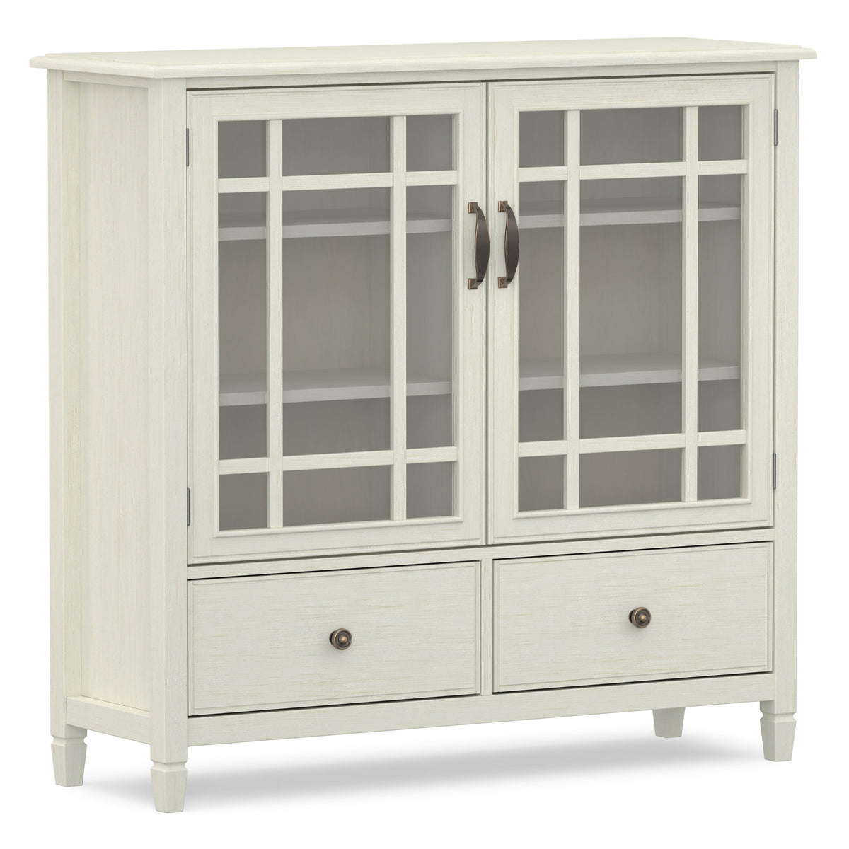 Antique White Solid Wood - Pine | Connaught Tall Storage Cabinet