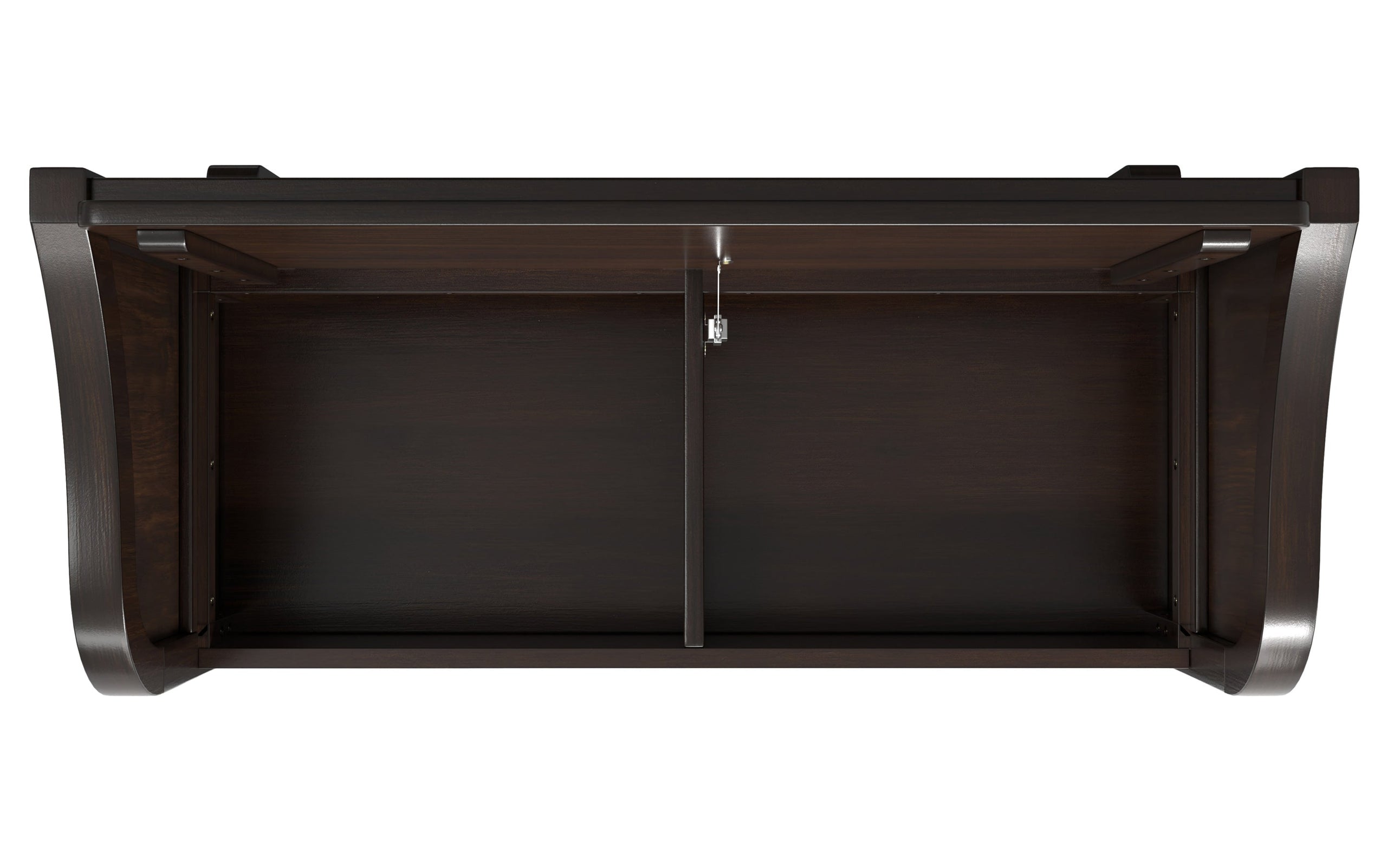 Dark Chestnut Brown | Connaught Entryway Storage Bench with Shelf