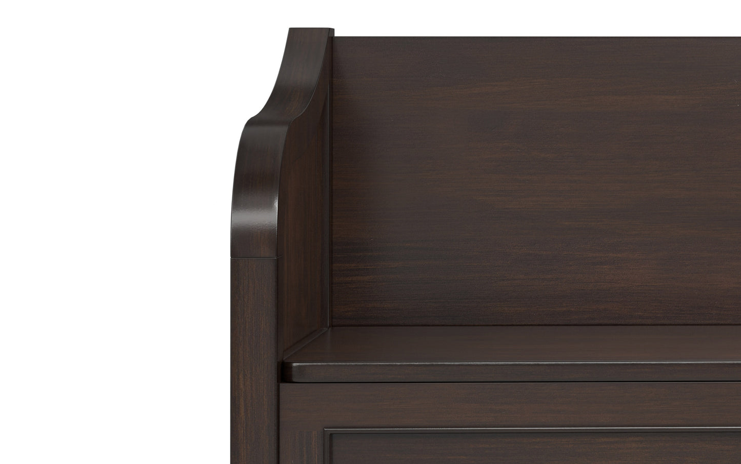 Dark Chestnut Brown | Connaught Entryway Storage Bench with Shelf