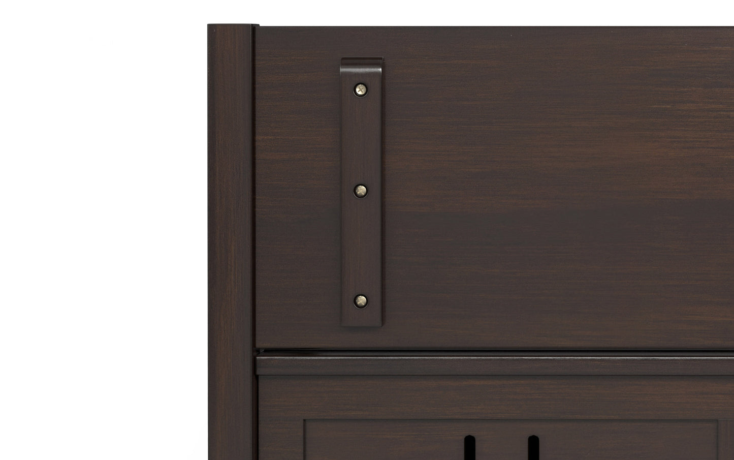 Dark Chestnut Brown | Connaught Entryway Storage Bench with Shelf