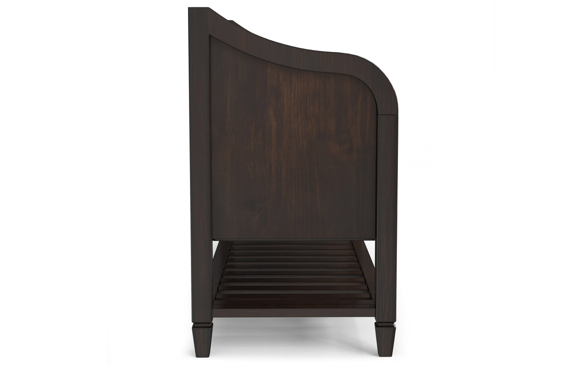 Dark Chestnut Brown | Connaught Entryway Storage Bench with Shelf