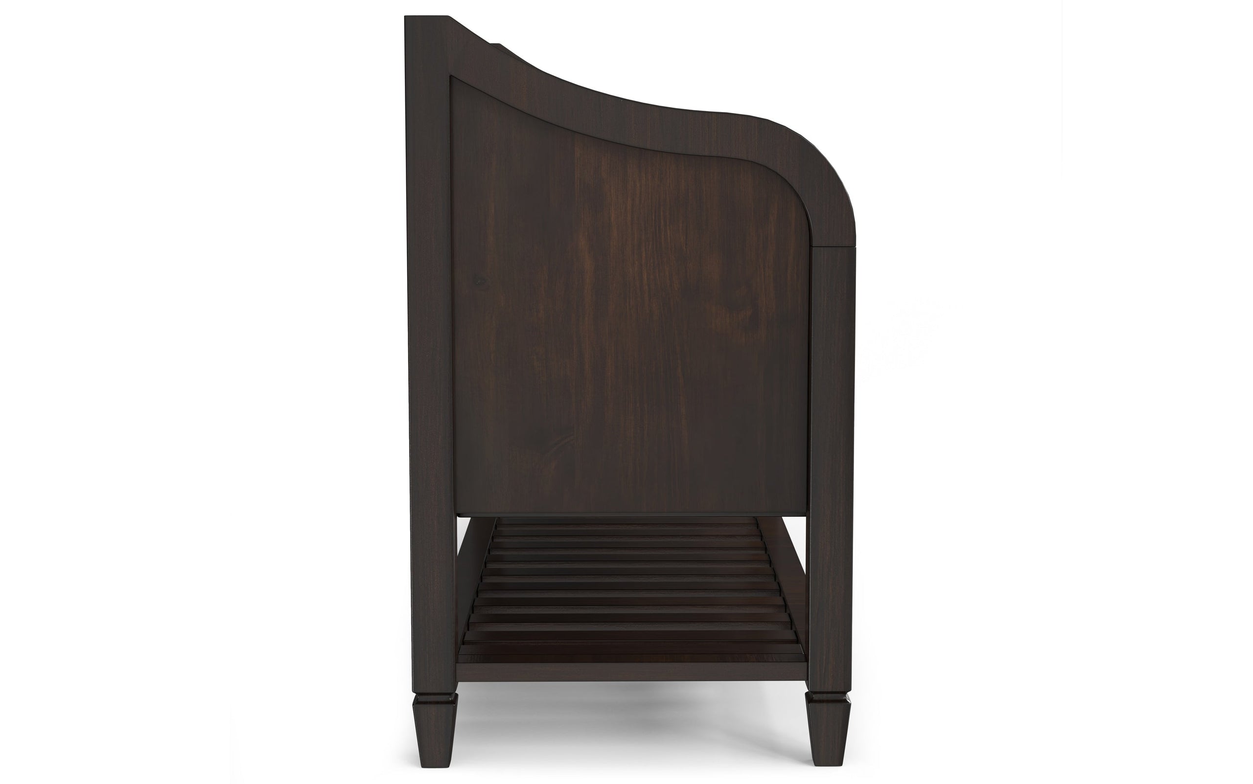 Dark Chestnut Brown | Connaught Entryway Storage Bench with Shelf