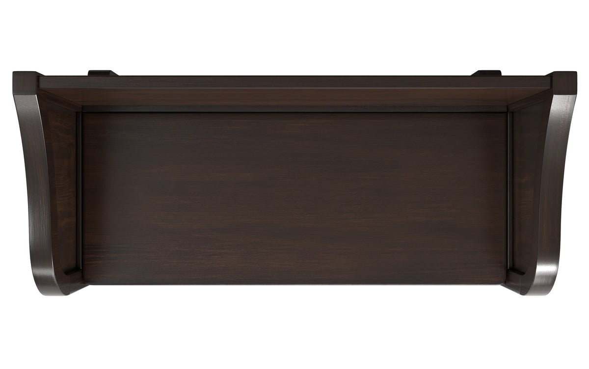 Dark Chestnut Brown | Connaught Entryway Storage Bench with Shelf
