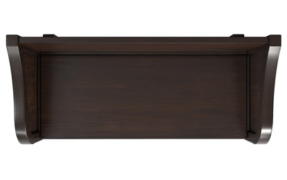 Dark Chestnut Brown | Connaught Entryway Storage Bench with Shelf