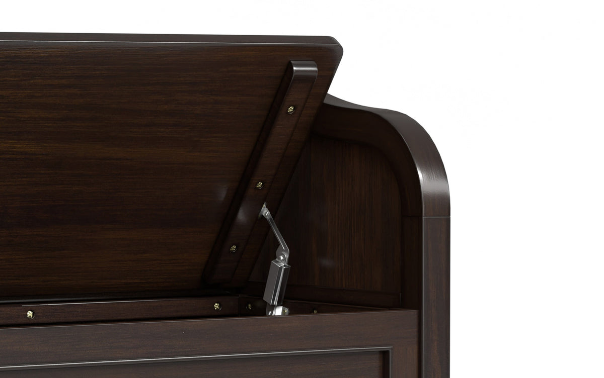 Dark Chestnut Brown | Connaught Small Entryway Storage Bench