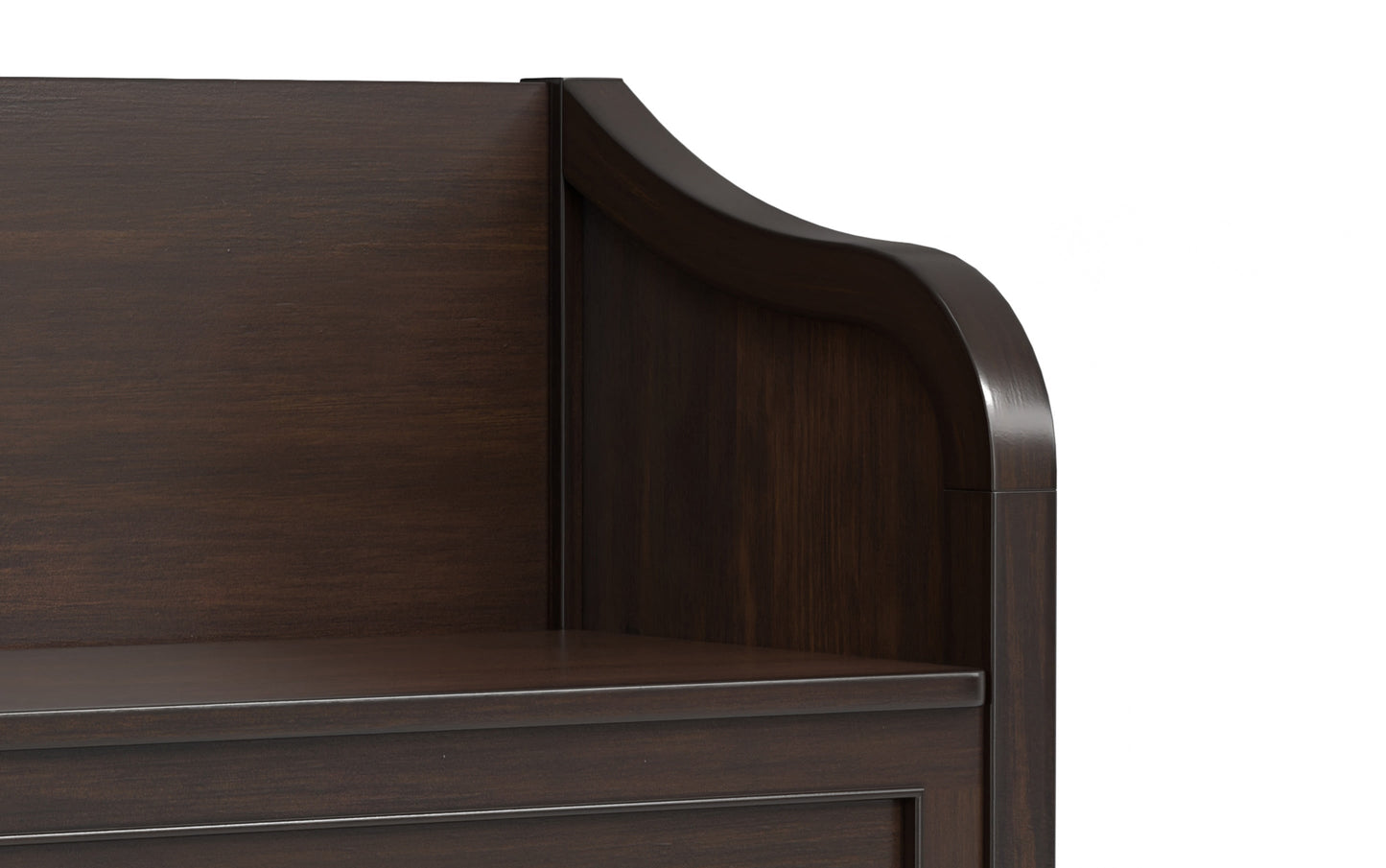 Dark Chestnut Brown | Connaught Small Entryway Storage Bench