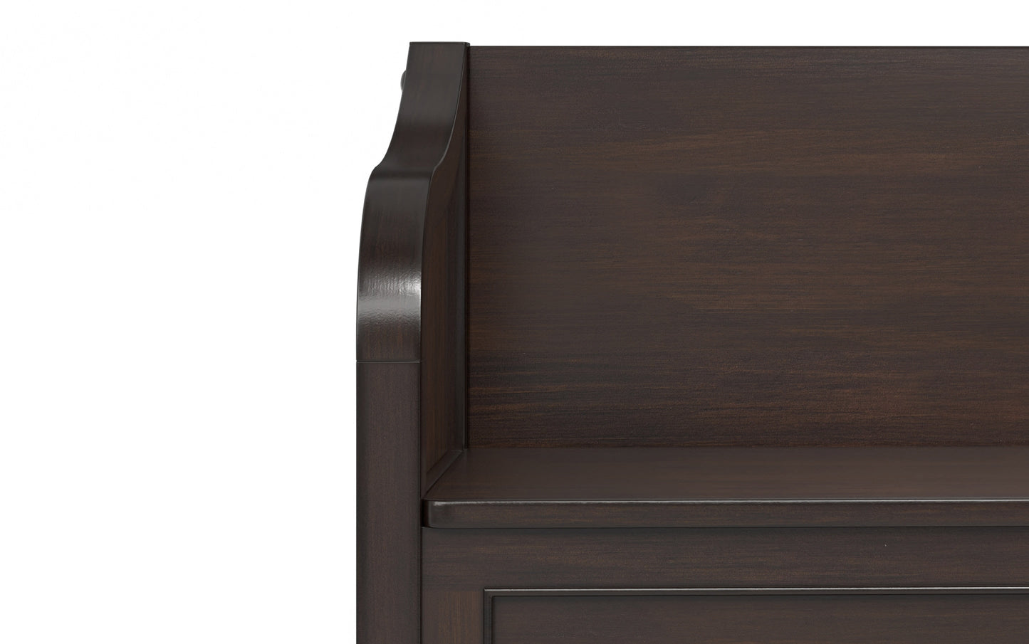 Dark Chestnut Brown | Connaught Small Entryway Storage Bench