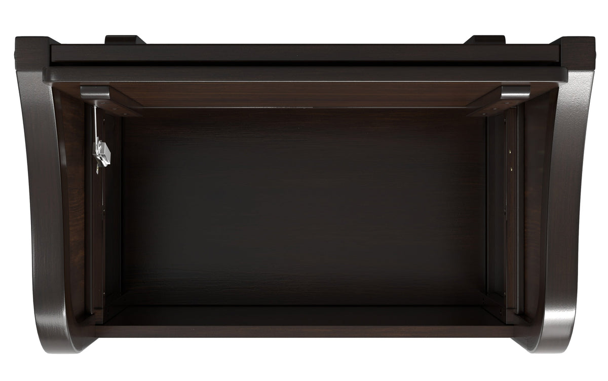 Dark Chestnut Brown | Connaught Small Entryway Storage Bench