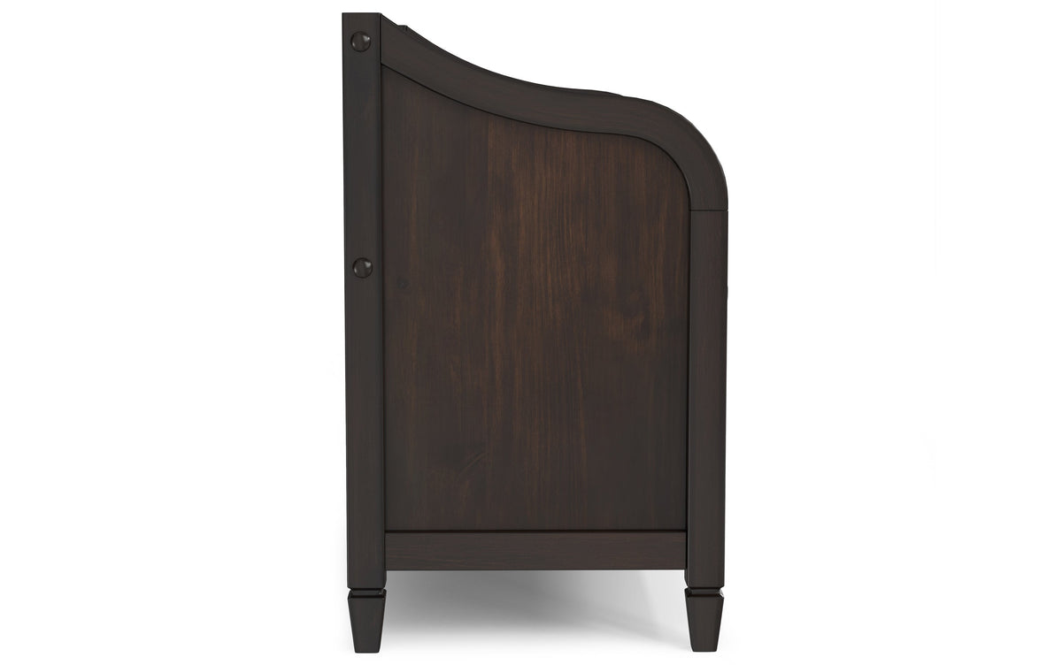 Dark Chestnut Brown | Connaught Small Entryway Storage Bench