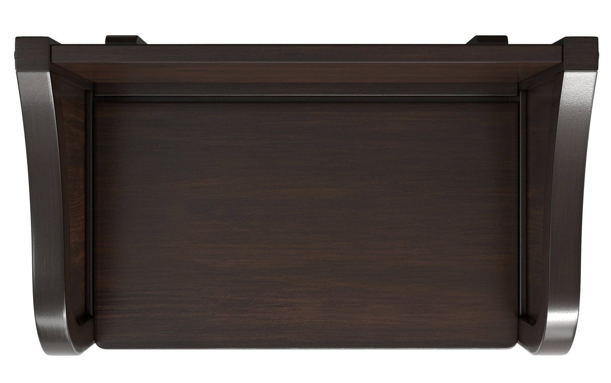 Dark Chestnut Brown | Connaught Small Entryway Storage Bench