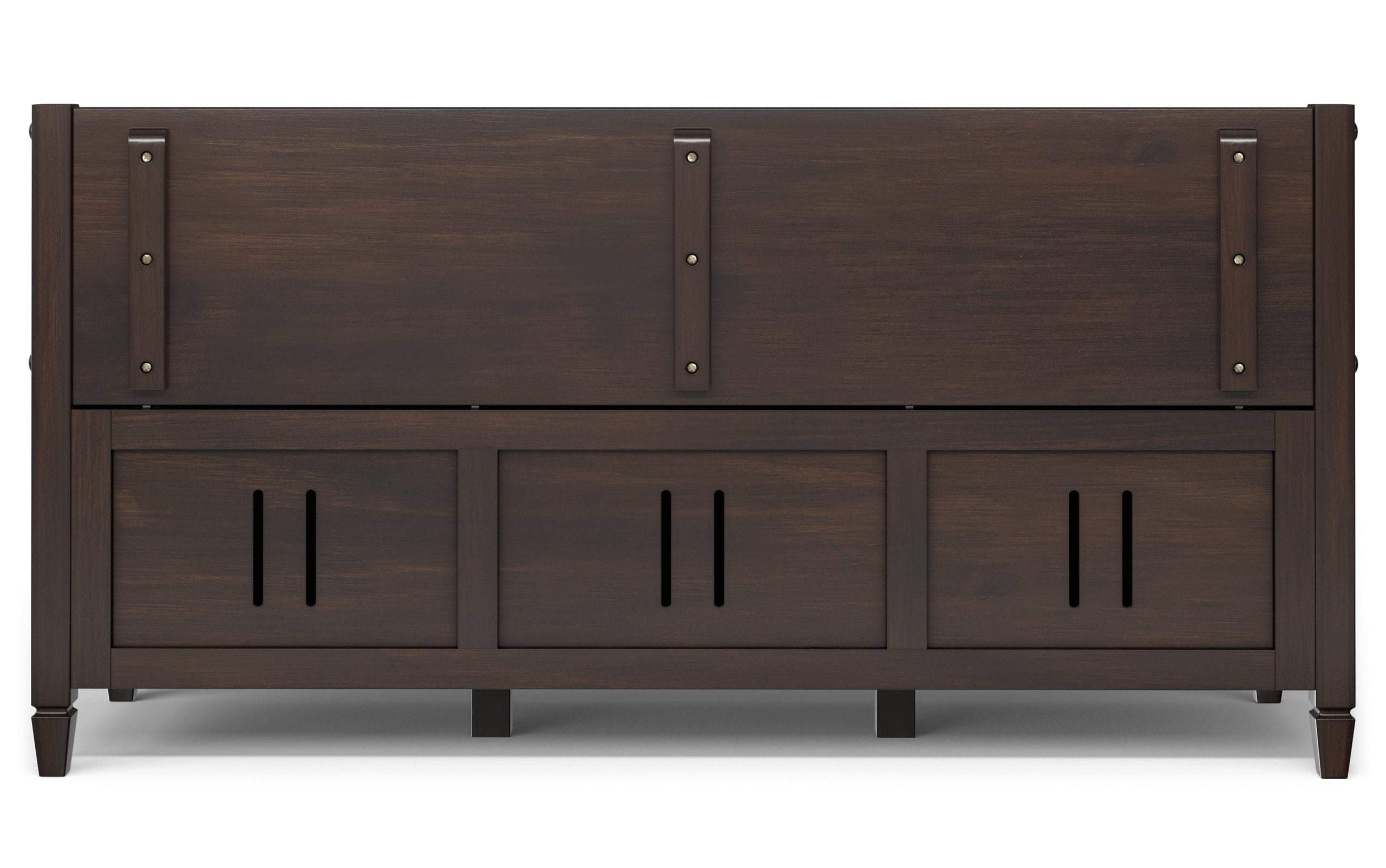 Dark Chestnut Brown | Connaught Wide Entryway Storage Bench