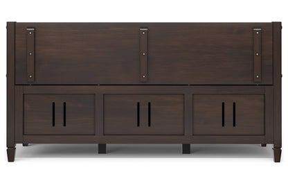 Dark Chestnut Brown | Connaught Wide Entryway Storage Bench
