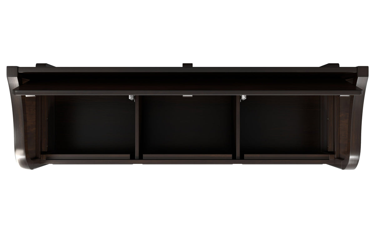 Dark Chestnut Brown | Connaught Wide Entryway Storage Bench