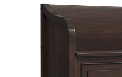 Dark Chestnut Brown | Connaught Wide Entryway Storage Bench