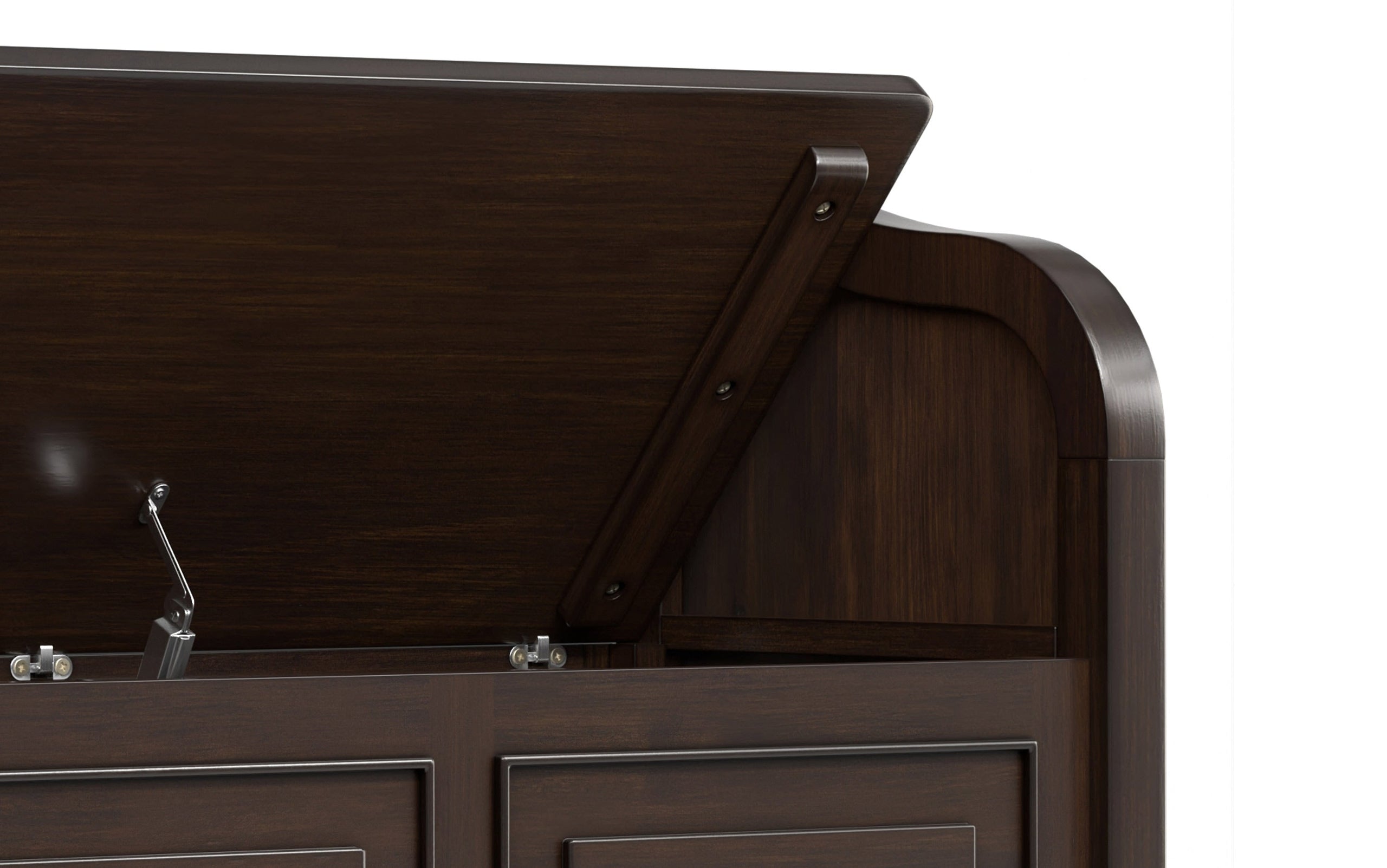 Dark Chestnut Brown | Connaught Wide Entryway Storage Bench