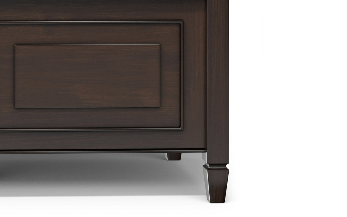 Dark Chestnut Brown | Connaught Wide Entryway Storage Bench
