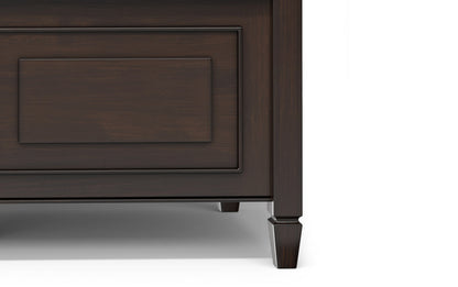 Dark Chestnut Brown | Connaught Wide Entryway Storage Bench