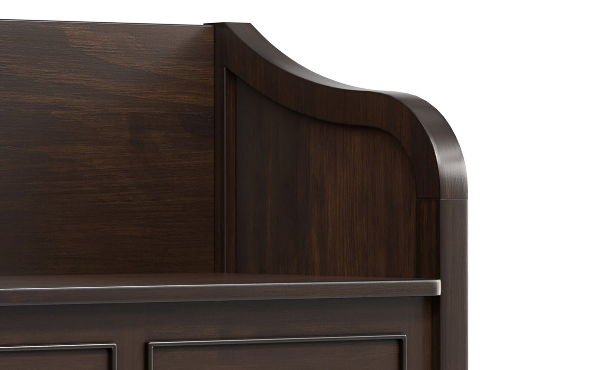 Dark Chestnut Brown | Connaught Wide Entryway Storage Bench