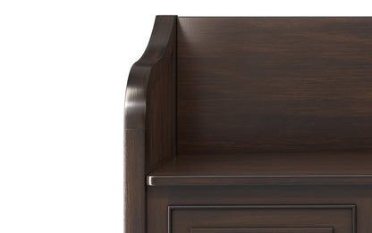 Dark Chestnut Brown | Connaught Wide Entryway Storage Bench