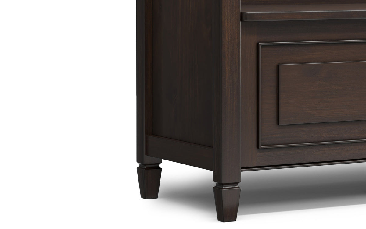 Dark Chestnut Brown | Connaught Wide Entryway Storage Bench