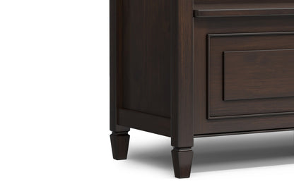 Dark Chestnut Brown | Connaught Wide Entryway Storage Bench