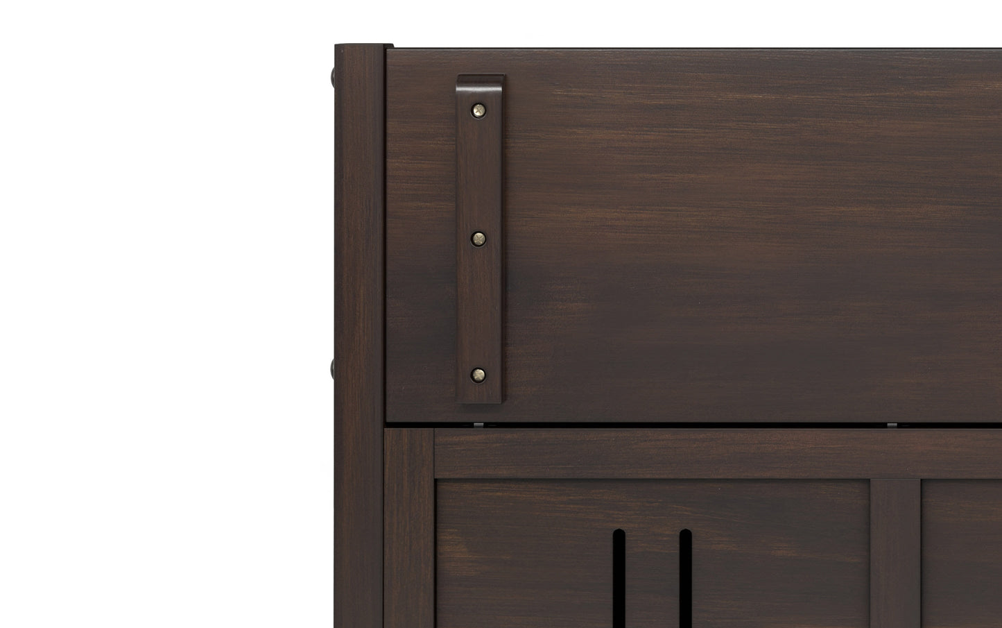 Dark Chestnut Brown | Connaught Wide Entryway Storage Bench