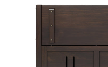 Dark Chestnut Brown | Connaught Wide Entryway Storage Bench