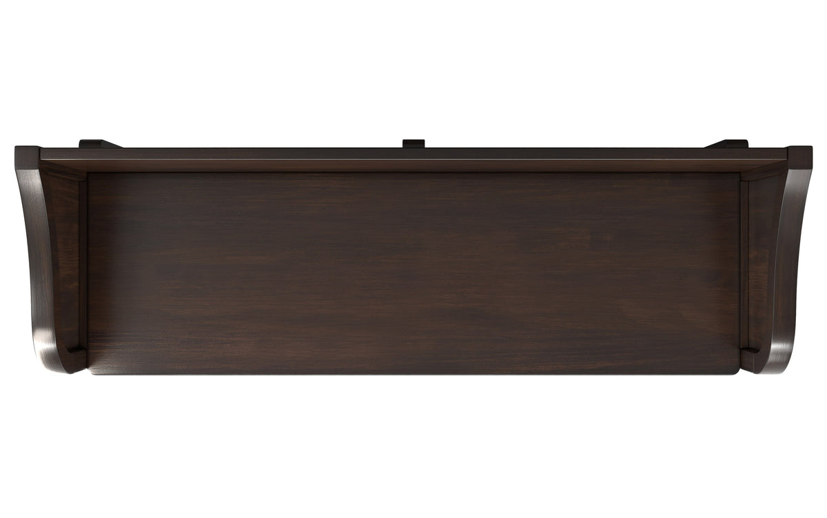 Dark Chestnut Brown | Connaught Wide Entryway Storage Bench